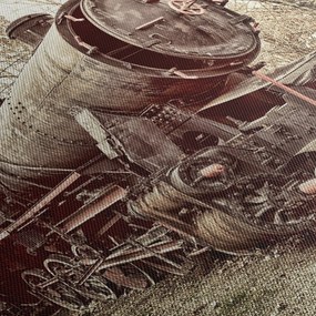 Historický obraz lokomotívy (120x50 cm)