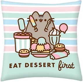 Obojstranný vankúš mačička Pusheen - motív Ice cream fan club - 40 x 40 cm