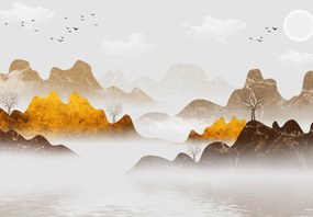 Fototapeta - Mramorované kopce (147x102 cm)