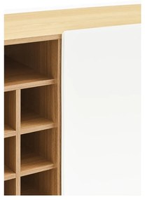 Biela vysoká komoda v dekore duba 95x120 cm Arista – Teulat