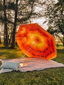 Oranžovo-červený slnečník GLEAM 180 cm