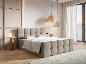 Manželská kontinentálna posteľ 160 cm Cirsten 160C (s roštom a matracom) (s úl. priestorom) (svetlosivá). Vlastná spoľahlivá doprava až k Vám domov. 1100160