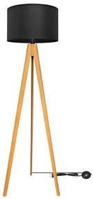 Stojacia lampa ALBA 1xE27/15W/230V čierna/dub