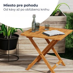 Odkladací stolík VITEK z akáciového dreva 46x46x46cm, hnedá Casaria