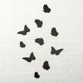 DUBLEZ | Drevená nálepka - Motýle na stenu 8 ks