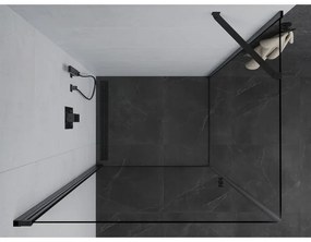 Mexen Pretoria sprchovací kút 90x100cm, 6mm sklo, čierny profil-číre sklo, 852-090-100-70-00