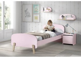 Väčšia ružová nástenná polička Vipack Kiddy