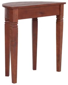 furniture-nabytek.cz - Masívny konzolový stôl Catana z borovice, hnedý, lakovaný – guľatý