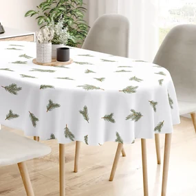 Goldea oválny obrus 100% bavlnené plátno - vôňa smreka 80 x 140 cm
