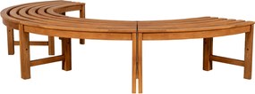 Lavica Male 250 cm polkruhová bez operadla - teak