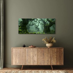 Obraz - Les prerastený machom (120x50 cm)