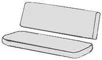 Doppler LIVING 2115 - polster na záhradnú hojdačku 170 cm bez zipsu (sedadlo a opierka zvlášť), bavlnená zmesová tkanina