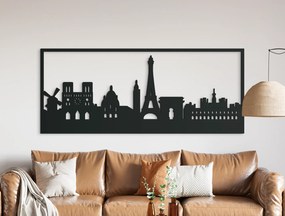 drevko Obraz Paríž Rozmer obrazu: 37 x 89 cm, Farba dekorácie: Čierna