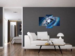 Obraz - Futbalová lopta vo vesmíre (90x60 cm)