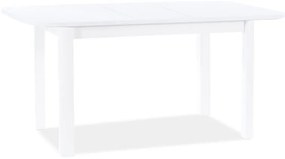 Rozkladací jedálenský stôl 120-160 cm Daniel (biela matná + biela matná) (pre 4 až 6 osôb). Vlastná spoľahlivá doprava až k Vám domov. 1050099