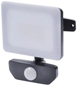SOLIGHT LED reflektor Quick so sensorom, 10W, 850lm, 4000K, IP65, čierny