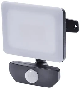 SOLIGHT LED reflektor Quick so sensorom, 10W, 850lm, 4000K, IP65, čierny
