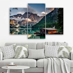 Gario Obraz na plátne Jazero v horách - 3 dielny Rozmery: 60 x 40 cm