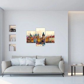 Obraz - Jeseň v maľovanom meste (90x60 cm)