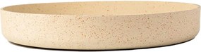 Dekoračná miska ORYVEN, sklolaminát, priemer 40 cm, béžová