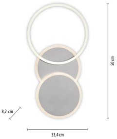 Leuchten Direkt 14116-55 - LED Stropné svietidlo  LED/25,5W/230V matný chróm