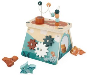 Drevená multifunkčná motorická hračka - Dino