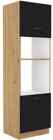 Kuchynská skrinka Modena čierna/Dub Artisan 60dpm-210 2f