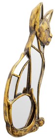 Cat Mirror nástenná dekorácia  mosadzná 38 cm