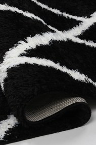 Koberec Boho 656 BLACK/CREAM rozmery koberec: 60x100 cm