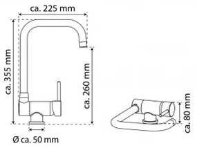 Eisl NI182-0335T - Drezová batéria FLEXO, lesklý chróm