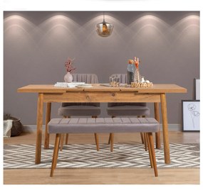 Jedálenský set Dobuse 2 (borovica atlantická + sivá) (pre 4 osoby). Vlastná spoľahlivá doprava až k Vám domov. 1093781