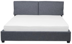 Čalúnená posteľ 180 x 200 cm sivá BELFORT Beliani
