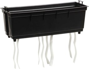 PLASTOVÝ KVETINÁČ BLOOM 36X56 CM IMITÁCIA BETÓNU ČIERNA