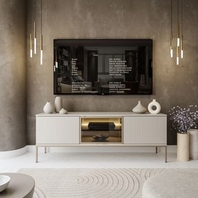 TV stolík ADRIENNE kašmír + Led osvetlenie