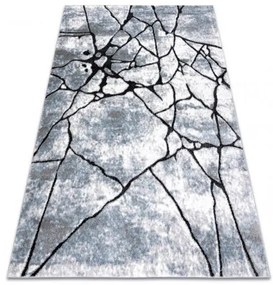 Moderný koberec COZY 8873 Cracks, prasknutý betón - Štrukturálny, dve vrstvy rúna svetlo sivá / modrá Veľkosť: 80x150 cm