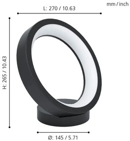 Eglo 99029 - LED RGB Stmievateľná stolná lampa MARGHERA-C LED/16W/230V