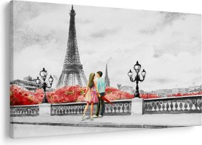 Obraz - Milenci v Paríži (90x60 cm)