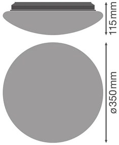 LED Plafond SURFACE CIRCULAR SENSOR 35 cm 18W 1440lm 3000K IP44 LEDVANCE Stropné svetlo so senzorom pohybu