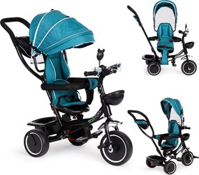 ECOTOYS trojkolka 1-4 r. otočné sedadlo 360°, strieška, rodičovská rukoväť