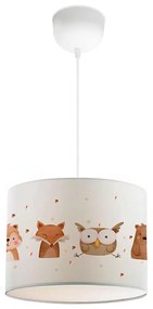 Detský luster CANDY 1xE27/40W/230V biela/hnedá
