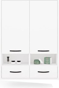 Horná závesná skrinka do kúpeľne Nina 66 cm biela