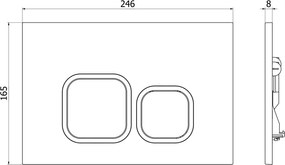 Mexen Tex 03, splachovacie tlačidlo, béžová, 6103-07