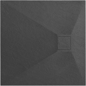 Rea Magnum Black, SMC sprchová vanička 90x90x2,5 cm, čierna, REA-K3334