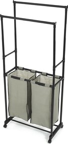 Stojan s úložným priestorom GD-176 BK, plast, čierna