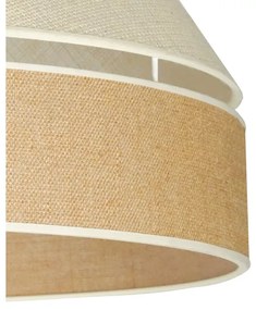 Duolla - Luster na lanku YUTE AVIGNON 1xE27/15W/230V pr. 60 cm šedá/hnedá