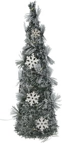 Vianočná dekorácia Kužeľ so snehom LED, 40 cm