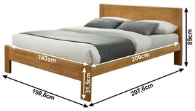 Manželská posteľ 180 cm Kastin (s roštom). Vlastná spoľahlivá doprava až k Vám domov. 1001141