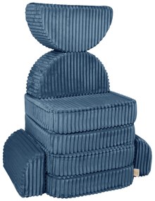MeowBaby® Churros detská pohovka Max, Midnight Blue