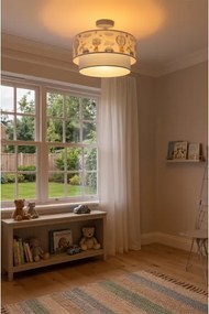 Brilagi-LED Detský prisadený luster BOBO 1xE27/60W/230V pr.40cm krém./modrá/medvedík