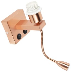 Moderná nástenná lampa medená s flexibilným ramenom - Brescia Combi